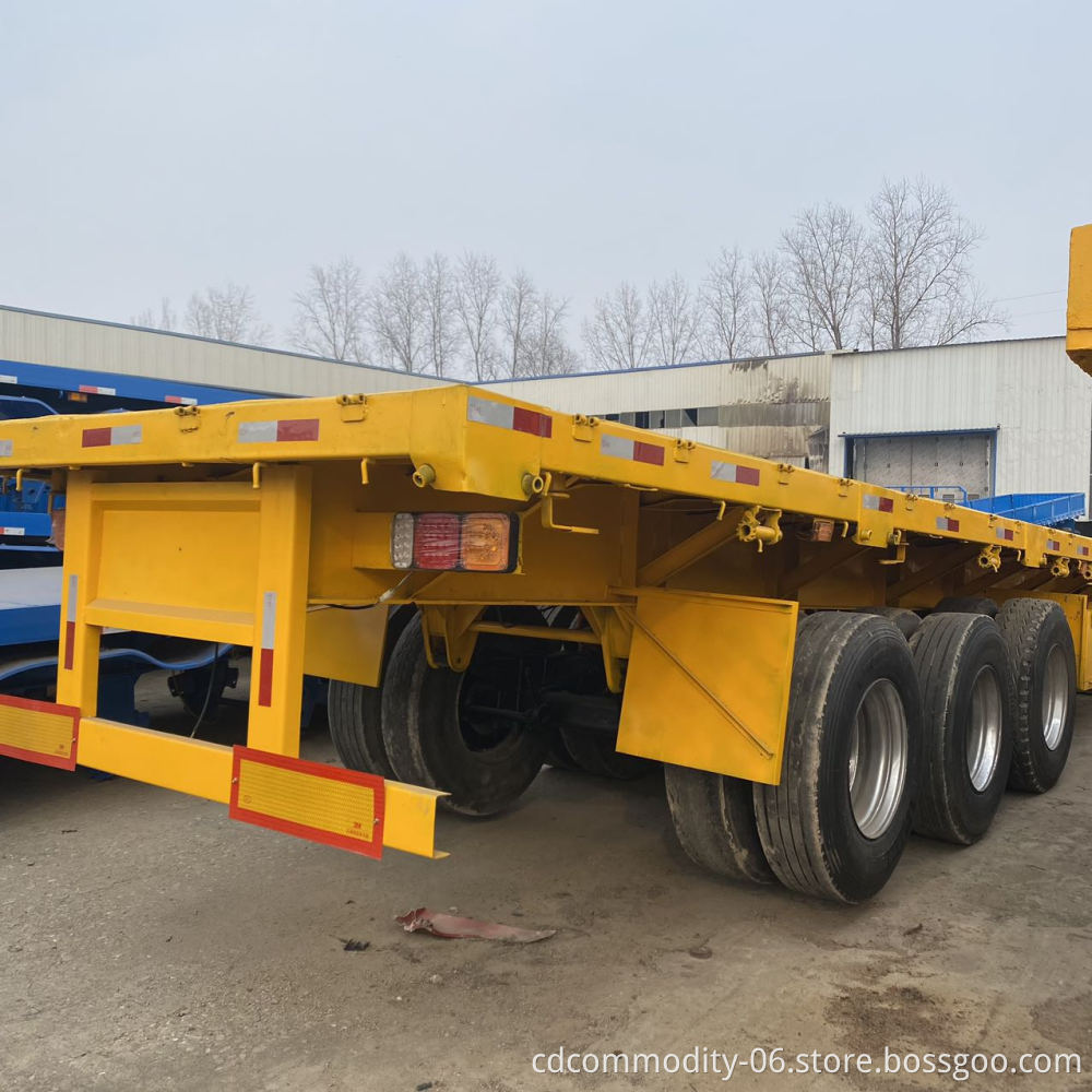 Good Price 3 Axle 4 Axle New or Second Hand 40ft 45ft Flatbed Trailer Container Flatbed Semi Trailer